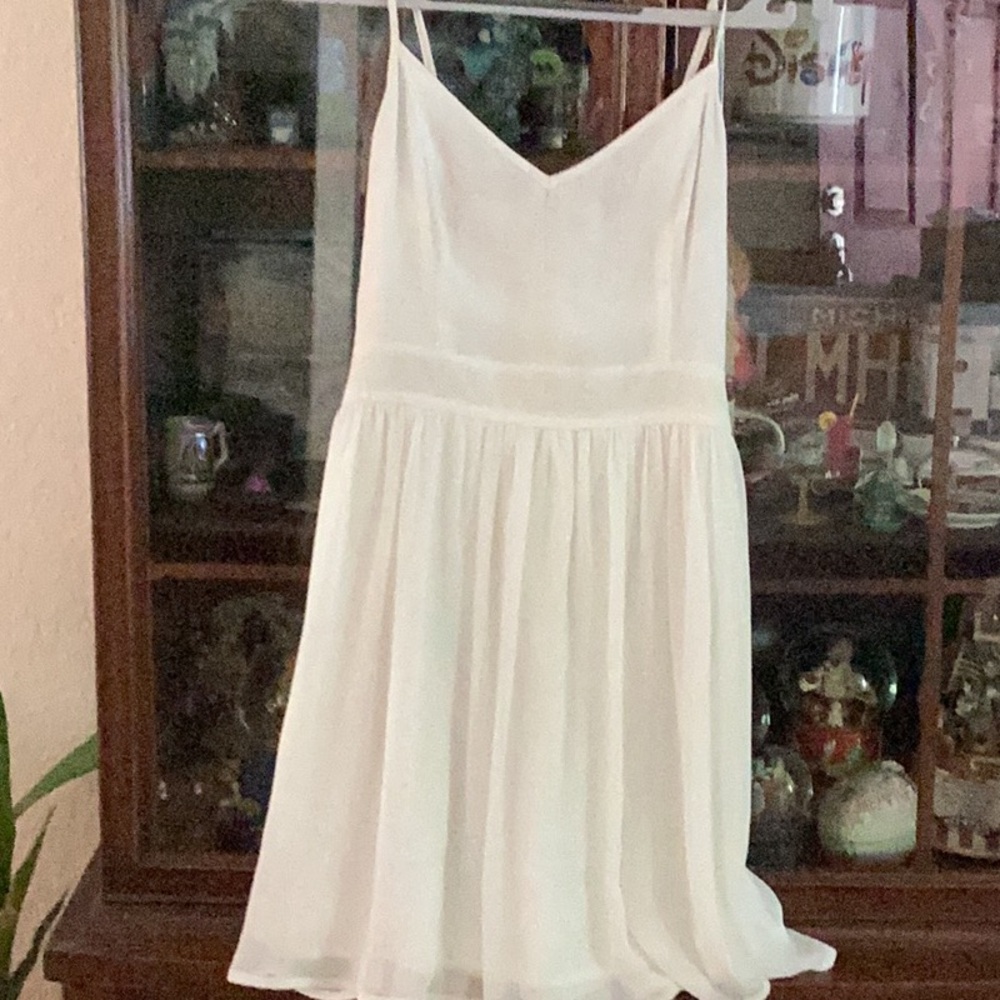 Elegant White Spaghetti Strap Dress